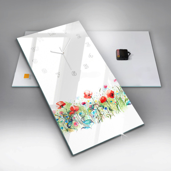 Orologio verticale Fiori nel prato