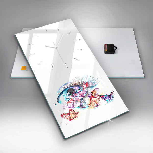 Orologio verticale Occhio di farfalla colorato