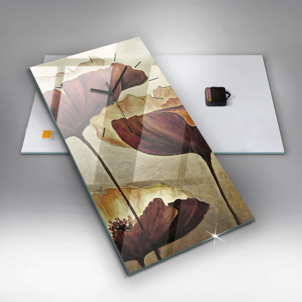 Orologio verticale Papaveri dipinti