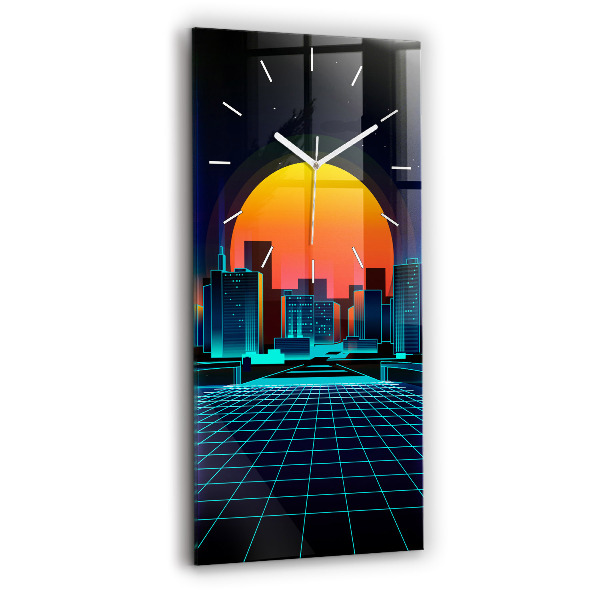 Orologio verticale in vetro Città del cyberspazio