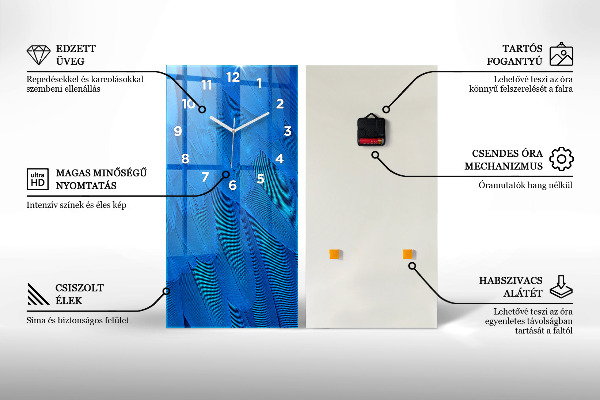 Orologio verticale in vetro Città del cyberspazio