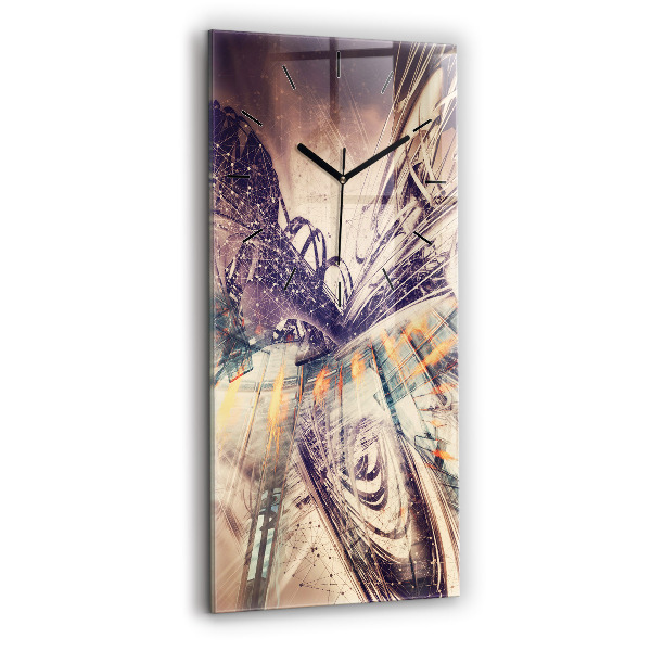 Orologio verticale in vetro Meccanismo astratto