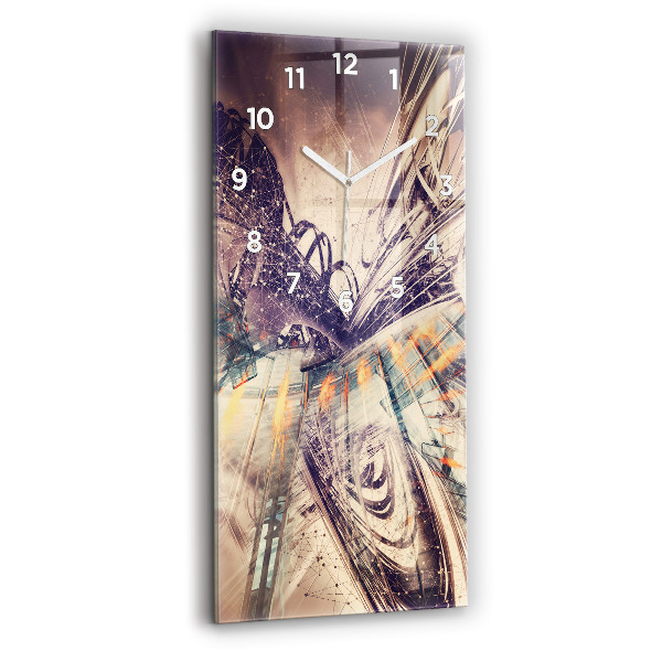 Orologio verticale in vetro Meccanismo astratto