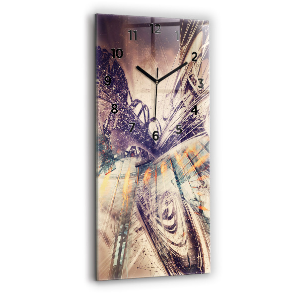 Orologio verticale in vetro Meccanismo astratto