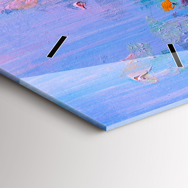 Orologio verticale in vetro Fiori in un vaso