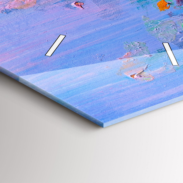 Orologio verticale in vetro Fiori in un vaso