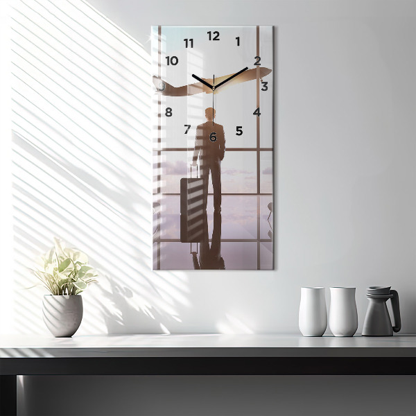 Orologio verticale Uomo all'aeroporto
