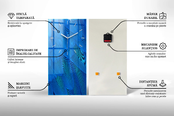 Orologio verticale Silhouette di una foresta di cervi