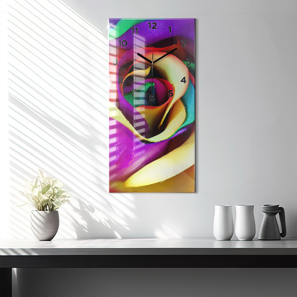 Orologio verticale Rosa arcobaleno