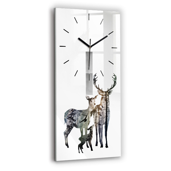 Orologio verticale Famiglia di cervi