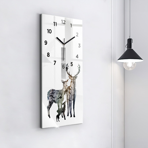 Orologio verticale Famiglia di cervi