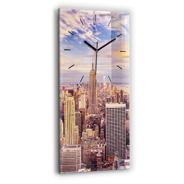 Orologio verticale Tramonto New York