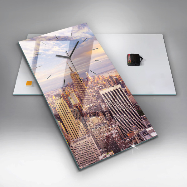 Orologio verticale Tramonto New York
