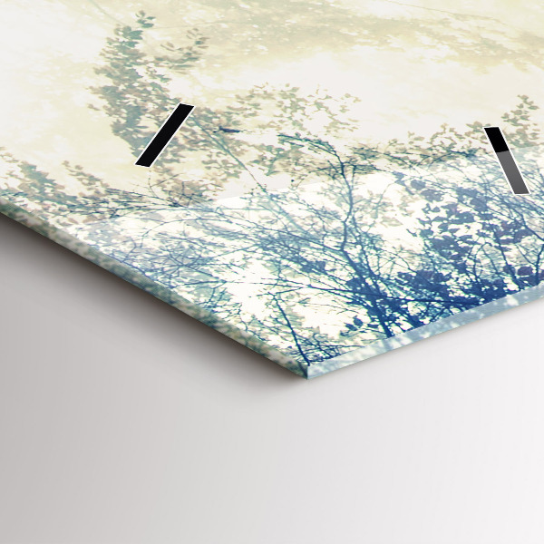 Orologio verticale Strada autunnale Foresta Nebbia