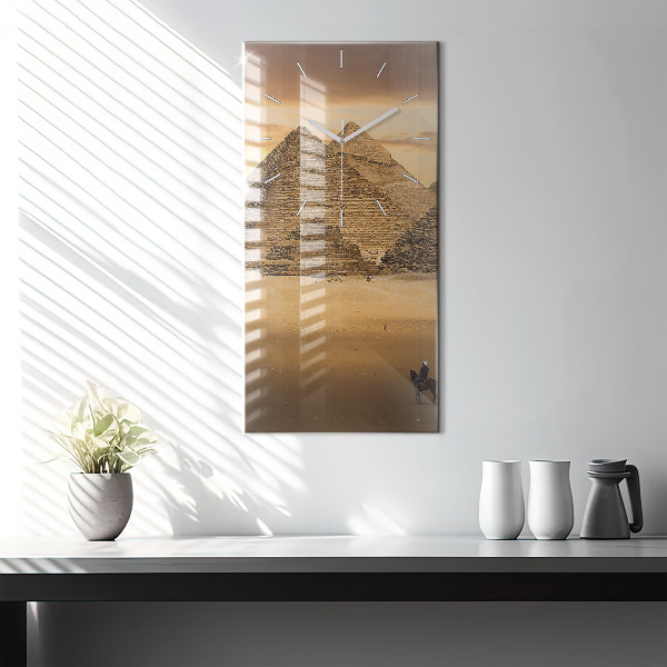 Orologio verticale Piramidi e tramonto