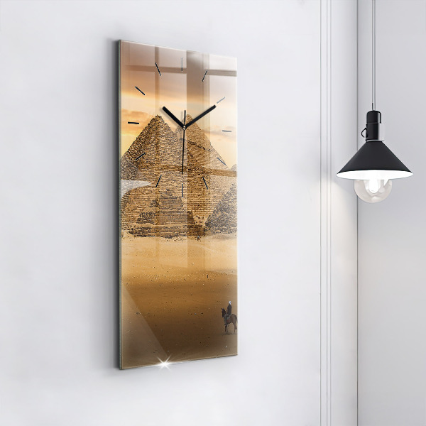 Orologio verticale Piramidi e tramonto
