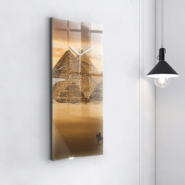 Orologio verticale Piramidi e tramonto
