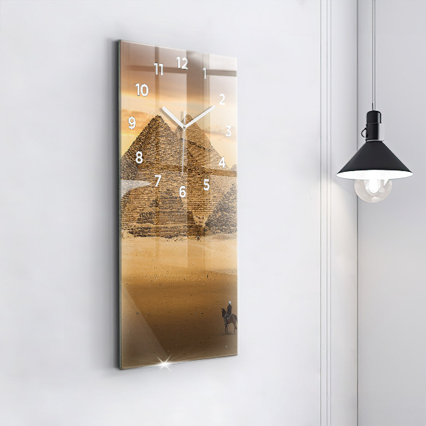 Orologio verticale Piramidi e tramonto