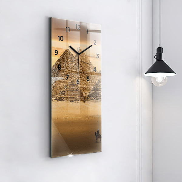 Orologio verticale Piramidi e tramonto