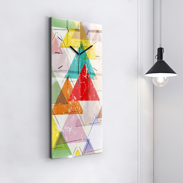 Orologio verticale Triangoli geometrici