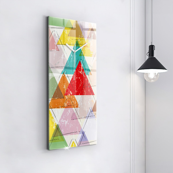 Orologio verticale Triangoli geometrici