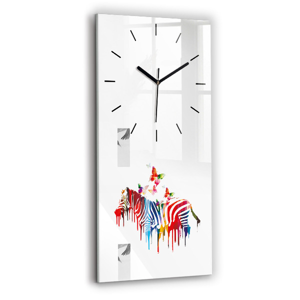 Orologio verticale Zebra colorata