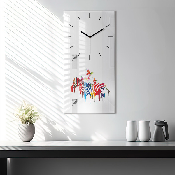 Orologio verticale Zebra colorata