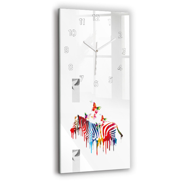 Orologio verticale Zebra colorata