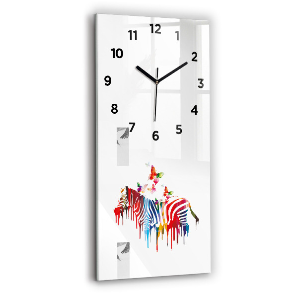 Orologio verticale Zebra colorata