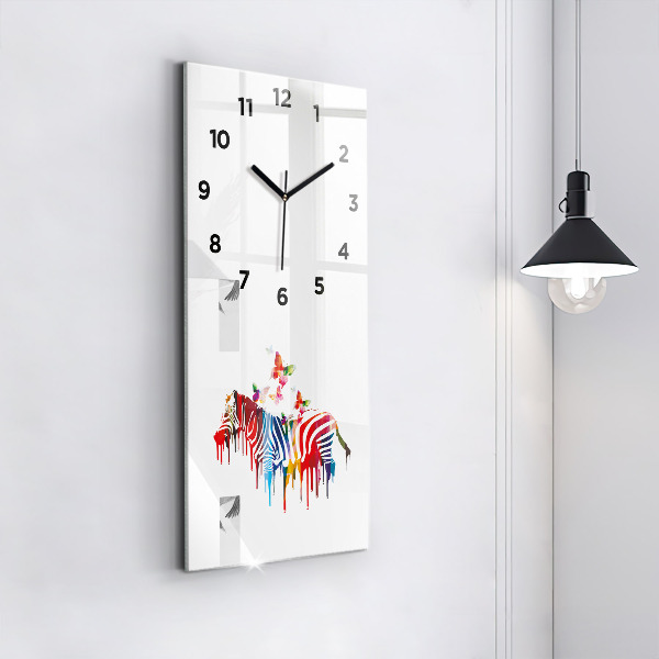Orologio verticale Zebra colorata