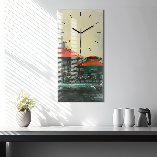 Orologio verticale Villaggio di pescatori