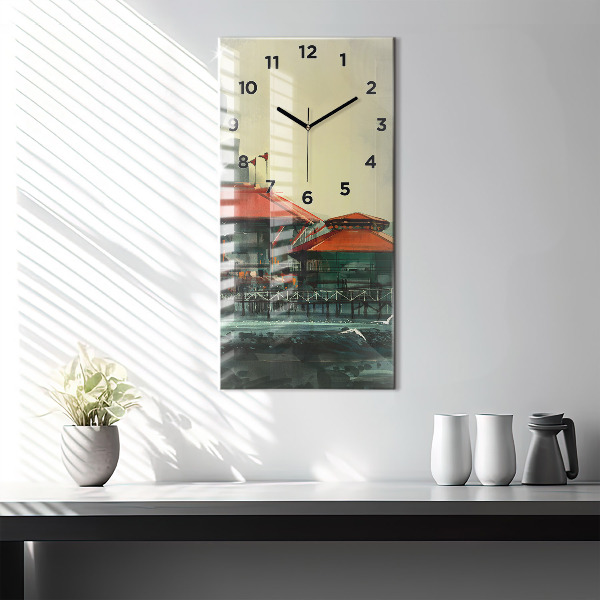 Orologio verticale Villaggio di pescatori