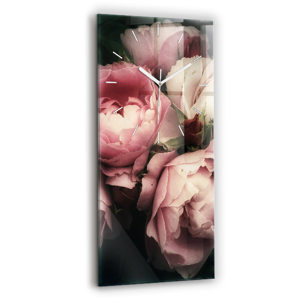 Orologio verticale Mazzo di rose rosa