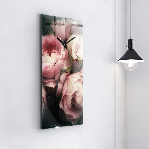Orologio verticale Mazzo di rose rosa