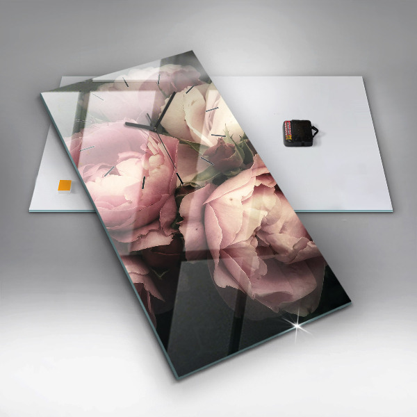 Orologio verticale Mazzo di rose rosa