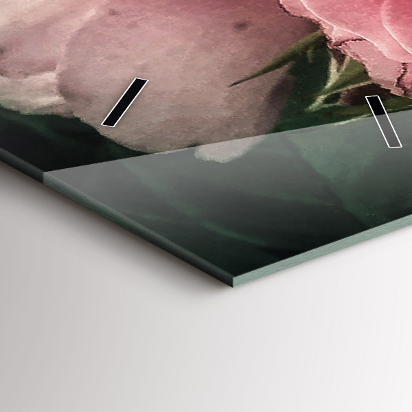 Orologio verticale Mazzo di rose rosa