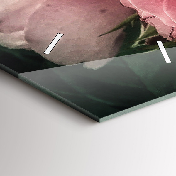 Orologio verticale Mazzo di rose rosa