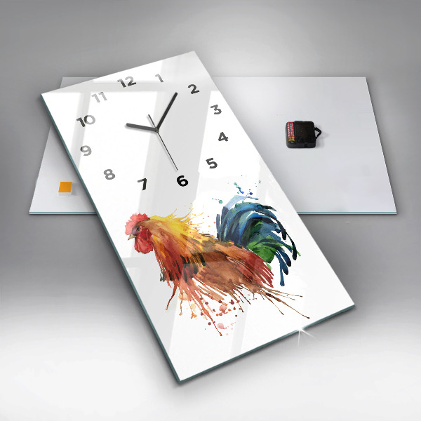Orologio verticale Gallo colorato