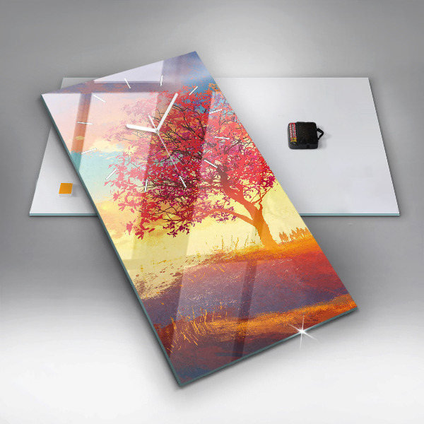 Orologio verticale Paesaggio autunnale