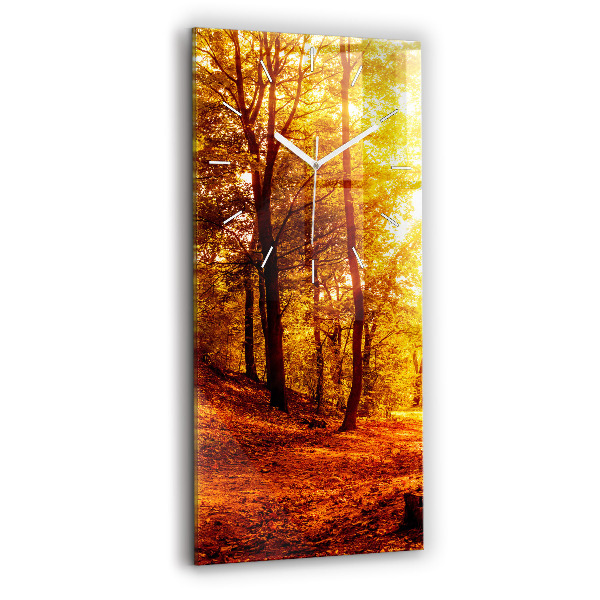 Orologio verticale Paesaggio forestale al sole