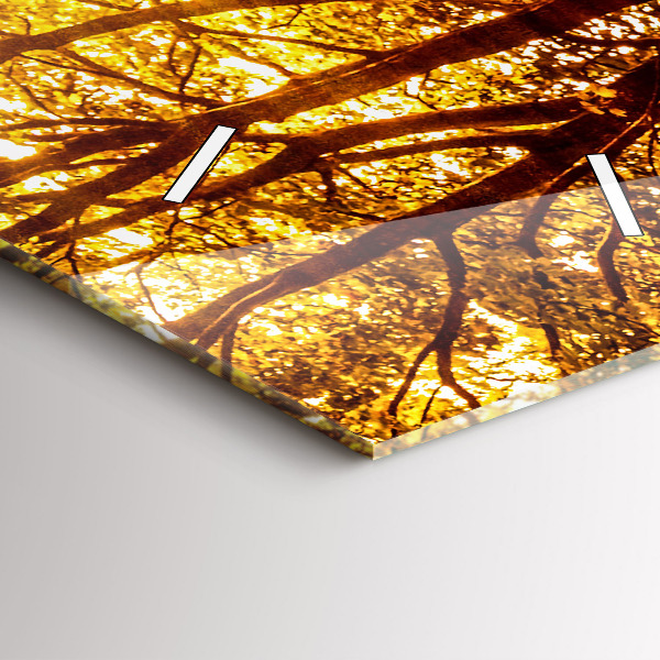 Orologio verticale Paesaggio forestale al sole