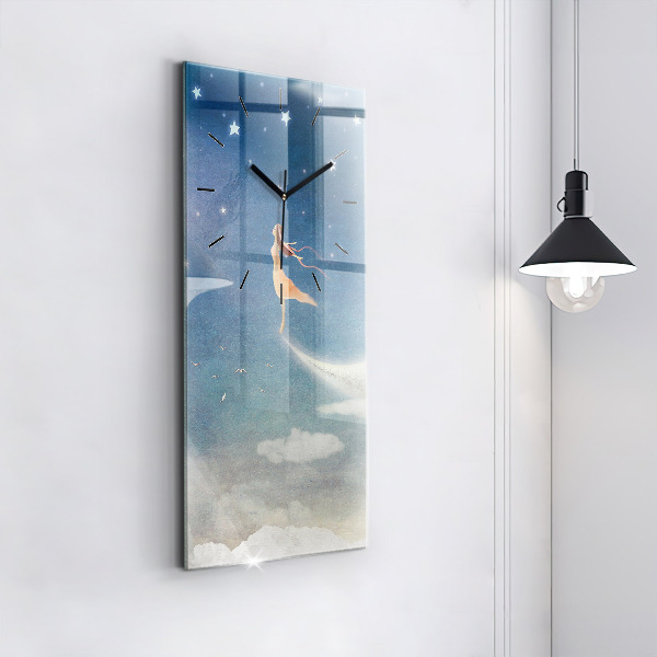Orologio verticale Ragazza sulla luna