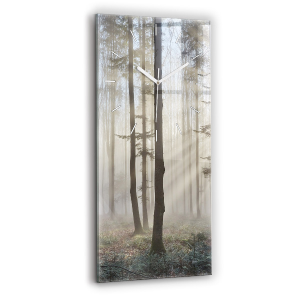 Orologio verticale Foresta nella nebbia