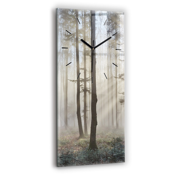 Orologio verticale Foresta nella nebbia
