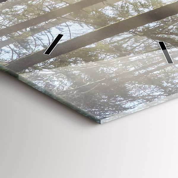 Orologio verticale Foresta nella nebbia