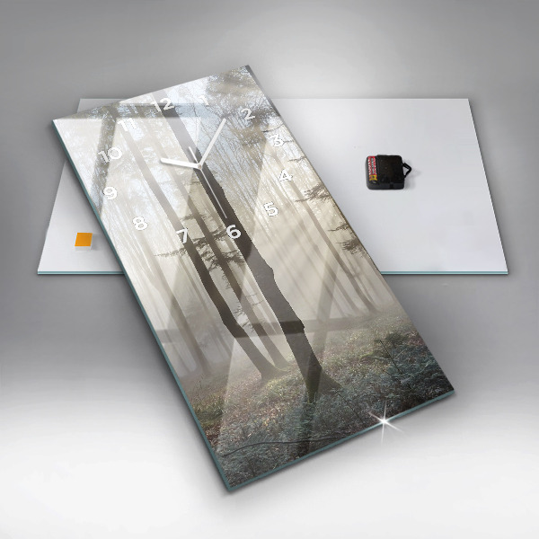 Orologio verticale Foresta nella nebbia