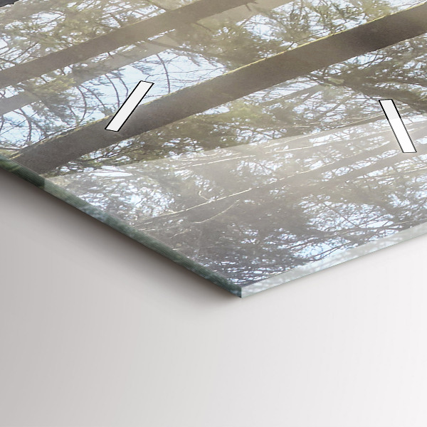 Orologio verticale Foresta nella nebbia