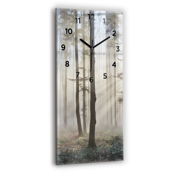 Orologio verticale Foresta nella nebbia