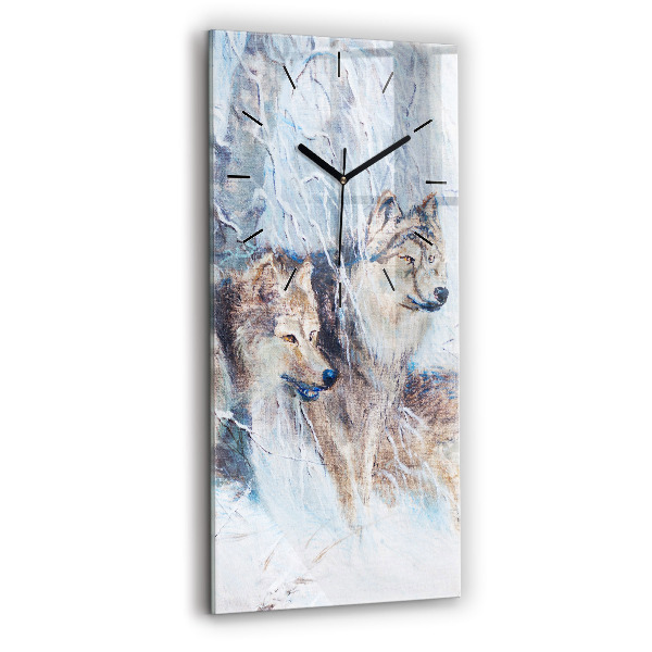 Orologio verticale Lupi nella foresta