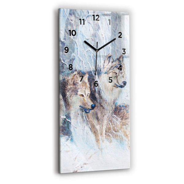 Orologio verticale Lupi nella foresta